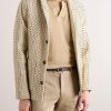 3cm Leather-Trimmed Woven Cotton Belt - FR 3cm Leather-Trimmed Woven Cotton Belt - FR