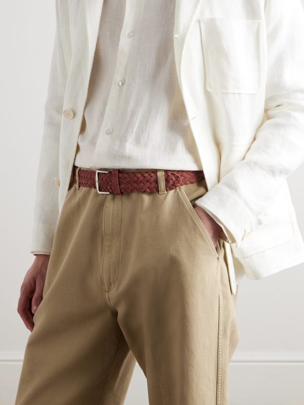 4cm Woven Suede Belt - FR 4cm Woven Suede Belt - FR