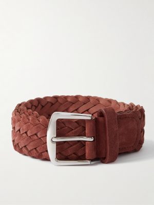 4cm Woven Suede Belt