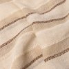 Nakaumi Frayed Striped Silk, Linen and Cotton-Blend Scarf - CU