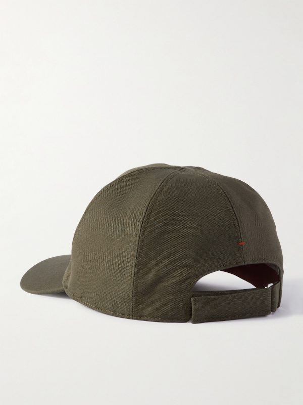 Logo-Embroidered Cotton and Linen-Blend Baseball Cap - BK Logo-Embroidered Cotton and Linen-Blend Baseball Cap - BK