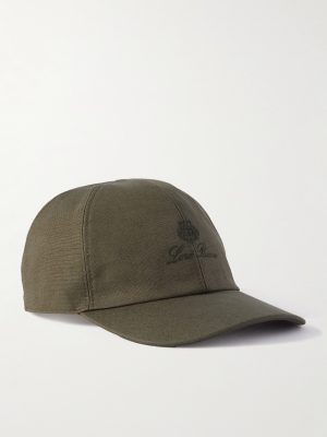 Logo-Embroidered Cotton and Linen-Blend Baseball Cap Logo-Embroidered Cotton and Linen-Blend Baseball Cap