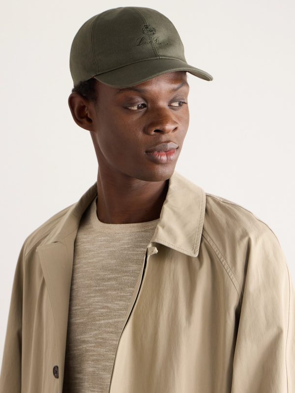 Logo-Embroidered Cotton and Linen-Blend Baseball Cap - OU Logo-Embroidered Cotton and Linen-Blend Baseball Cap - OU