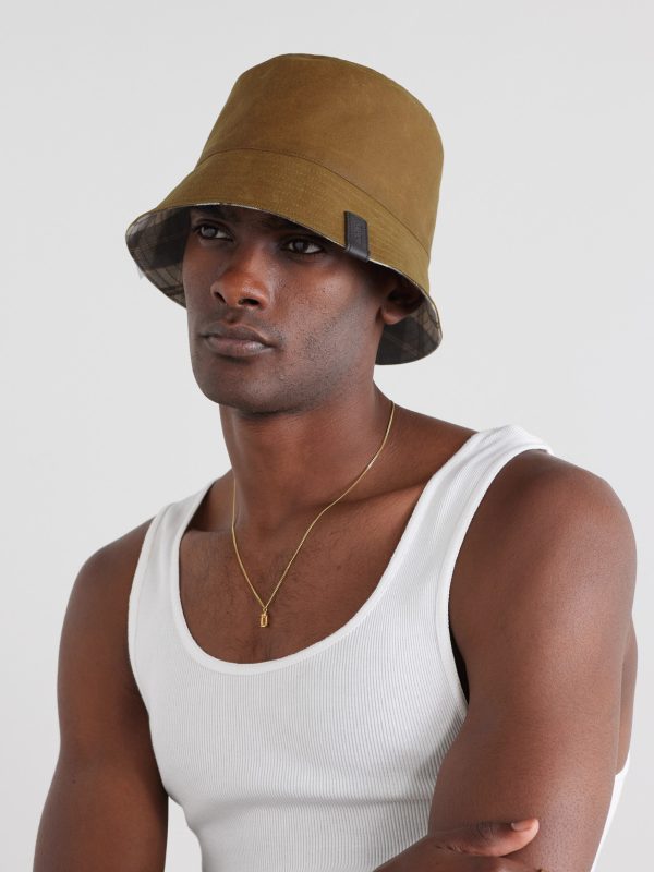 Reversible Leather-Trimmed Waxed Cotton-Canvas and Wool-Blend Bucket Hat - OU Reversible Leather-Trimmed Waxed Cotton-Canvas and Wool-Blend Bucket Hat - OU