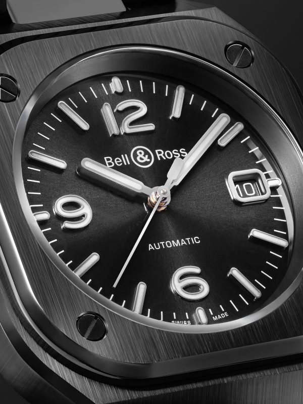 BR 05 Automatic 40mm Stainless Steel and Rubber Watch, Ref. No. BR05A-BL-CE/SRB - CU BR 05 Automatic 40mm Stainless Steel and Rubber Watch, Ref. No. BR05A-BL-CE/SRB - CU