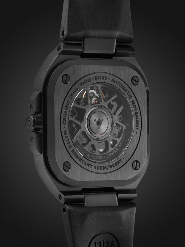 BR 05 Skeleton Automatic 41mm Black Ceramic and Rubber Watch, Ref. No. BR05A-BL-SK-CE/SRB - BK BR 05 Skeleton Automatic 41mm Black Ceramic and Rubber Watch, Ref. No. BR05A-BL-SK-CE/SRB - BK
