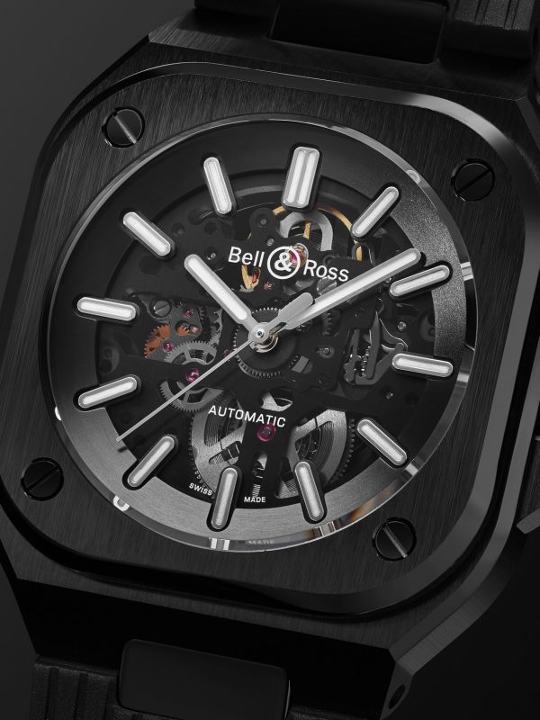 BR 05 Skeleton Automatic 41mm Black Ceramic and Rubber Watch, Ref. No. BR05A-BL-SK-CE/SRB - CU BR 05 Skeleton Automatic 41mm Black Ceramic and Rubber Watch, Ref. No. BR05A-BL-SK-CE/SRB - CU