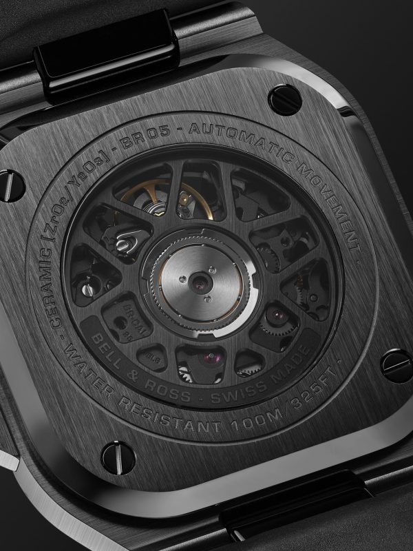 BR 05 Skeleton Automatic 41mm Black Ceramic and Rubber Watch, Ref. No. BR05A-BL-SK-CE/SRB - E1 BR 05 Skeleton Automatic 41mm Black Ceramic and Rubber Watch, Ref. No. BR05A-BL-SK-CE/SRB - E1