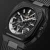 BR 05 Skeleton Automatic 41mm Black Ceramic and Rubber Watch, Ref. No. BR05A-BL-SK-CE/SRB - FR BR 05 Skeleton Automatic 41mm Black Ceramic and Rubber Watch, Ref. No. BR05A-BL-SK-CE/SRB - FR