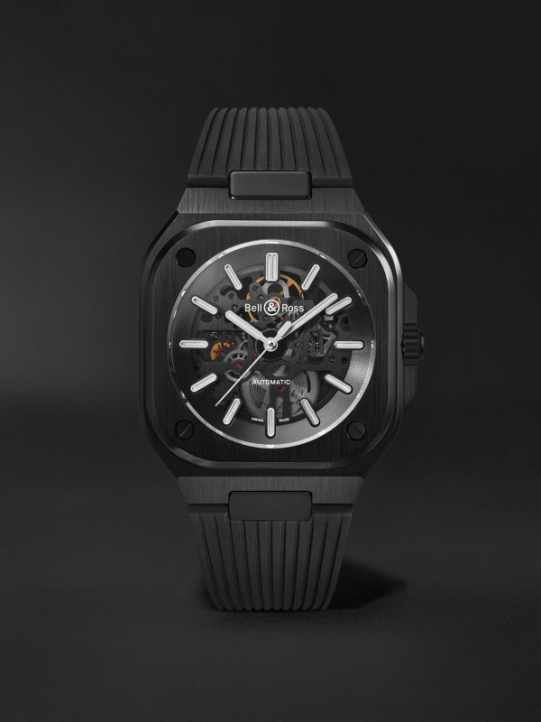 BR 05 Skeleton Automatic 41mm Black Ceramic and Rubber Watch, Ref. No. BR05A-BL-SK-CE/SRB BR 05 Skeleton Automatic 41mm Black Ceramic and Rubber Watch, Ref. No. BR05A-BL-SK-CE/SRB