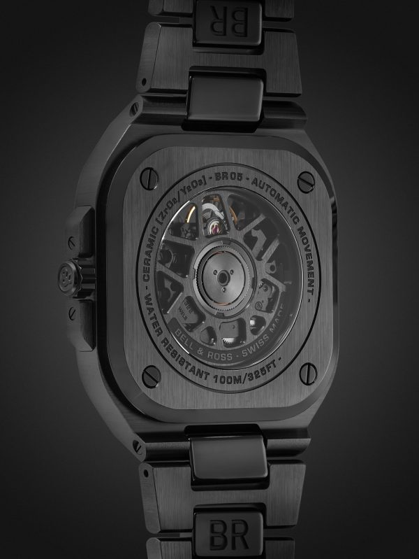 BR 05 Skeleton Automatic 41mm Black Ceramic and Steel Watch, Ref. No. BR05A-BL-SK-CE/SCE - BK