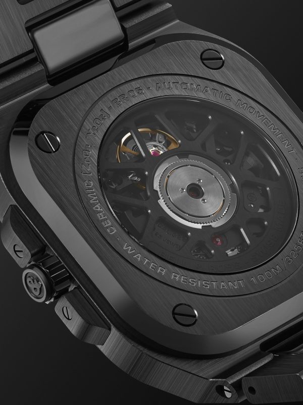 BR 05 Skeleton Automatic 41mm Black Ceramic and Steel Watch, Ref. No. BR05A-BL-SK-CE/SCE - E1