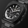 BR 05 Skeleton Automatic 41mm Black Ceramic and Steel Watch, Ref. No. BR05A-BL-SK-CE/SCE - FR