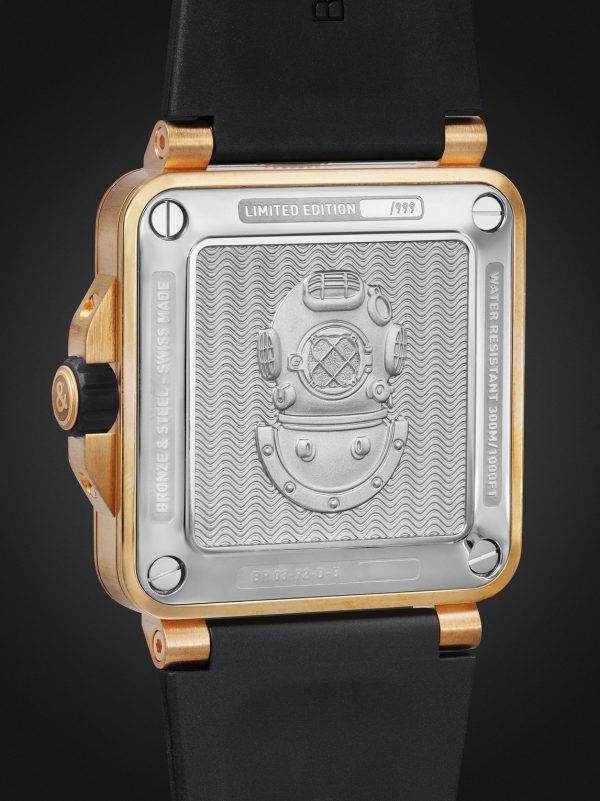BR 03-92 Diver Limited Edition Automatic 42mm Bronze and Rubber Watch, Ref. No. BR0392-D-LT-BR/SRB - BK
