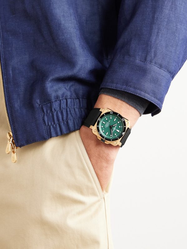 BR 03-92 Diver Limited Edition Automatic 42mm Bronze and Rubber Watch, Ref. No. BR0392-D-LT-BR/SRB - OU