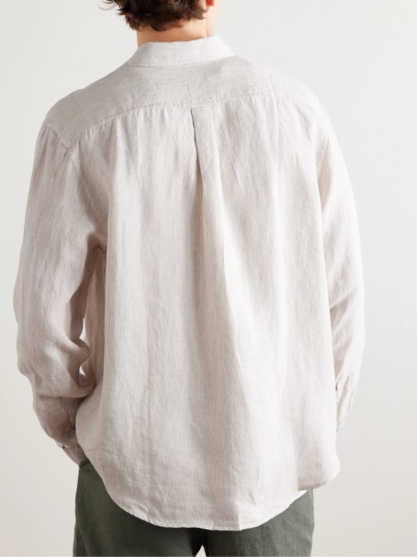 Telles Slim-Fit Striped Linen Shirt - BK Telles Slim-Fit Striped Linen Shirt - BK