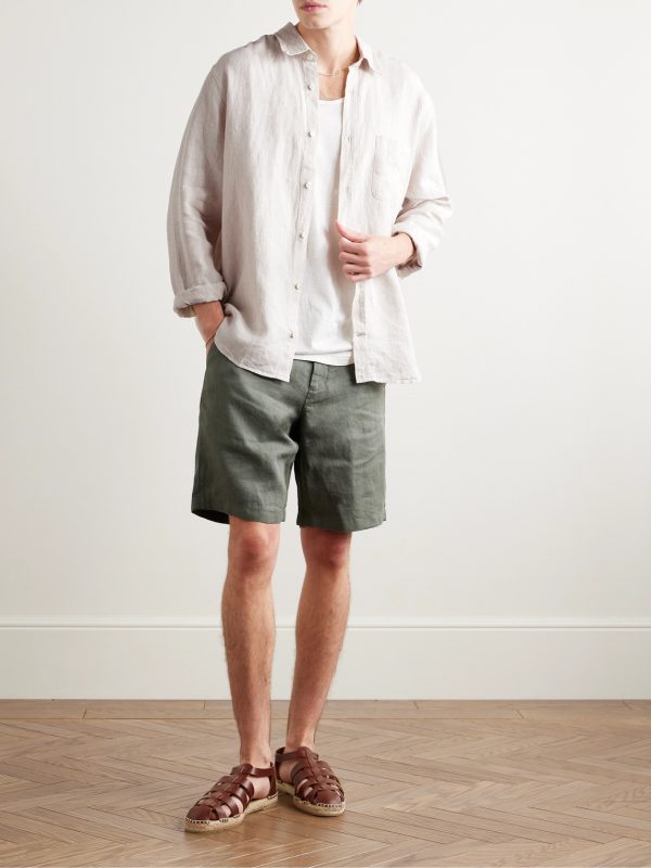 Telles Slim-Fit Striped Linen Shirt - OU Telles Slim-Fit Striped Linen Shirt - OU