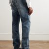 Straight-Leg Crystal-Embellished Jeans - BK