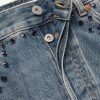 Straight-Leg Crystal-Embellished Jeans - E1