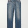 Straight-Leg Crystal-Embellished Jeans