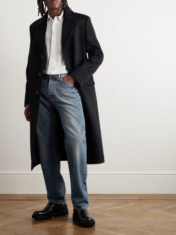 Straight-Leg Crystal-Embellished Jeans - OU