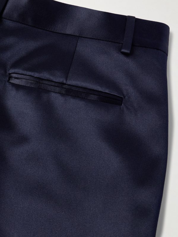 Tapered Silk-Satin Trousers - CU Tapered Silk-Satin Trousers - CU