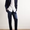 Tapered Silk-Satin Trousers - OU Tapered Silk-Satin Trousers - OU