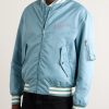 Logo-Embroidered Striped Shell Bomber Jacket - FR Logo-Embroidered Striped Shell Bomber Jacket - FR