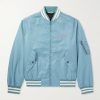 Logo-Embroidered Striped Shell Bomber Jacket Logo-Embroidered Striped Shell Bomber Jacket