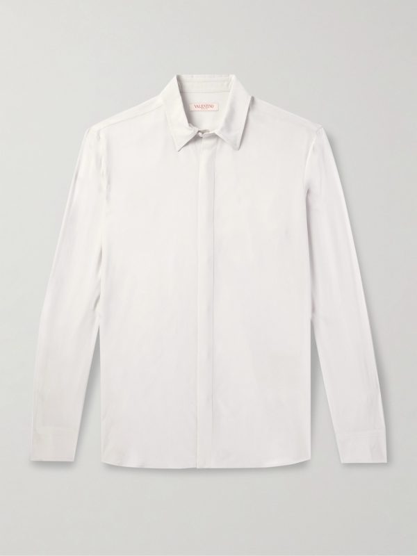 Slim-Fit Silk Crepe de Chine Shirt Slim-Fit Silk Crepe de Chine Shirt