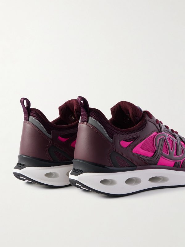Easyjog Leather-Trimmed Mesh Sneakers - BK