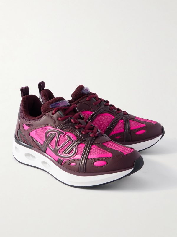 Easyjog Leather-Trimmed Mesh Sneakers - FR