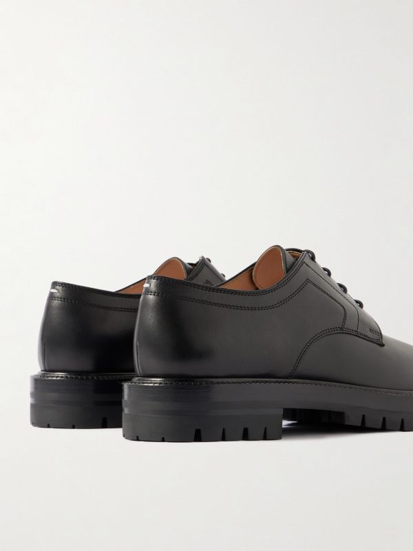 Tabi Split-Toe Leather Derby Shoes - BK