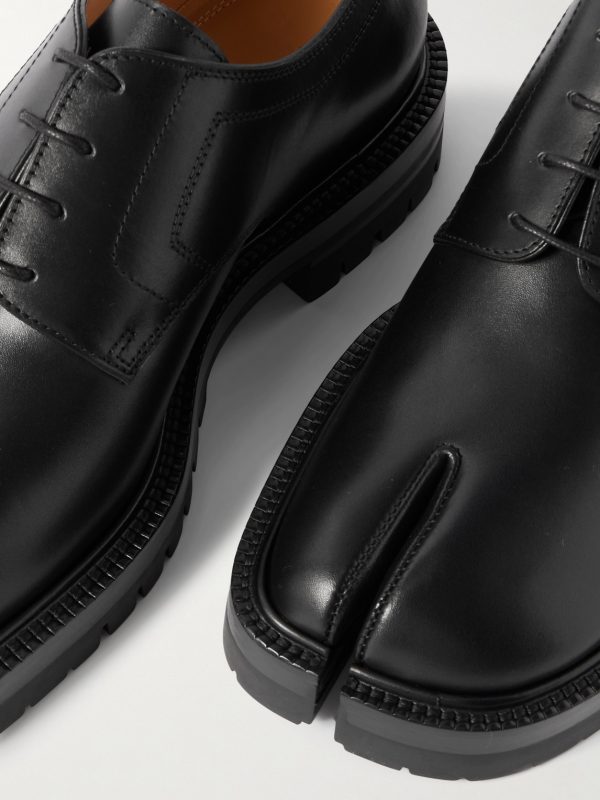 Tabi Split-Toe Leather Derby Shoes - CU