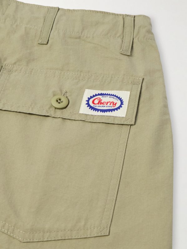 Wide-Leg Cotton-Canvas Drawstring Trousers - CU Wide-Leg Cotton-Canvas Drawstring Trousers - CU