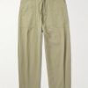 Wide-Leg Cotton-Canvas Drawstring Trousers Wide-Leg Cotton-Canvas Drawstring Trousers
