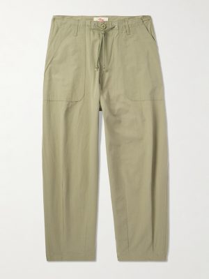 Wide-Leg Cotton-Canvas Drawstring Trousers Wide-Leg Cotton-Canvas Drawstring Trousers