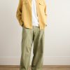 Wide-Leg Cotton-Canvas Drawstring Trousers - OU Wide-Leg Cotton-Canvas Drawstring Trousers - OU