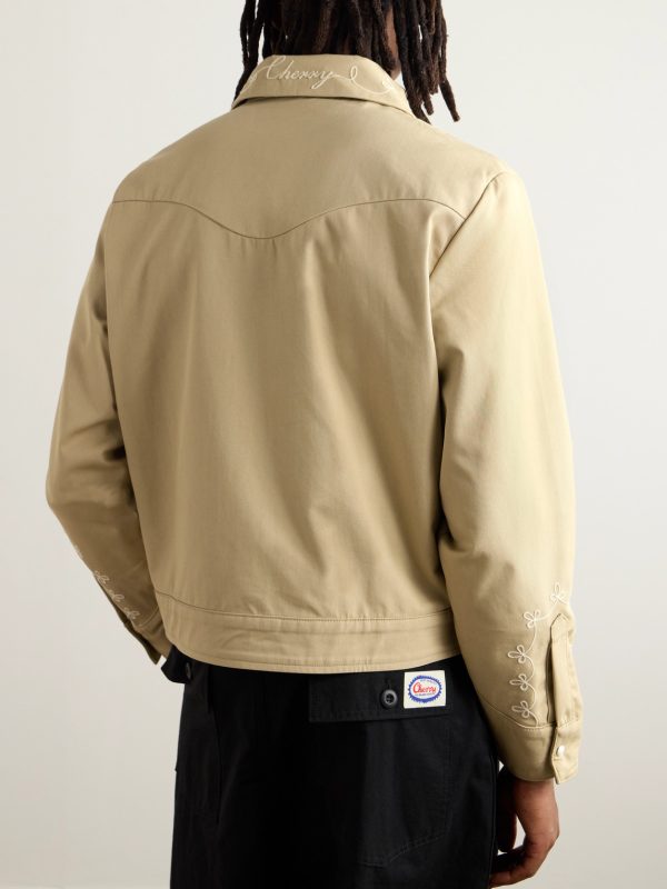 Charro Embroidered Cotton-Blend Twill Jacket - BK Charro Embroidered Cotton-Blend Twill Jacket - BK
