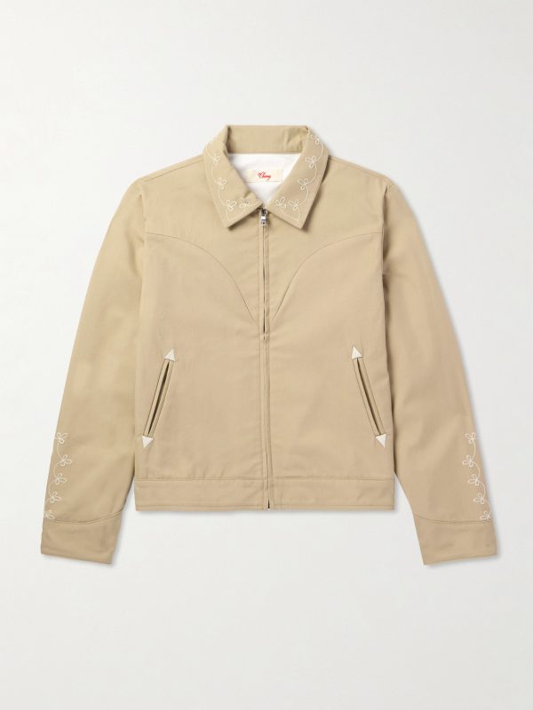 Charro Embroidered Cotton-Blend Twill Jacket Charro Embroidered Cotton-Blend Twill Jacket