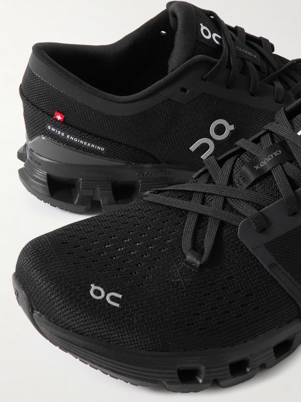 CloudX4 Rubber-Trimmed Mesh Running Sneakers - CU CloudX4 Rubber-Trimmed Mesh Running Sneakers - CU