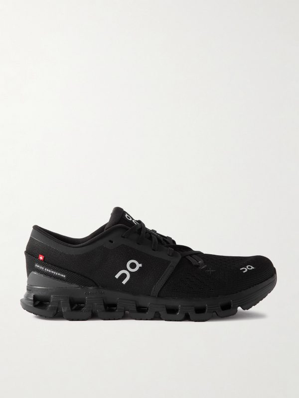 CloudX4 Rubber-Trimmed Mesh Running Sneakers CloudX4 Rubber-Trimmed Mesh Running Sneakers