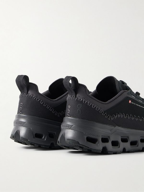 Cloudaway 2 Rubber-Trimmed Coated Recycled-Shell and Mesh Sneakers - BK Cloudaway 2 Rubber-Trimmed Coated Recycled-Shell and Mesh Sneakers - BK