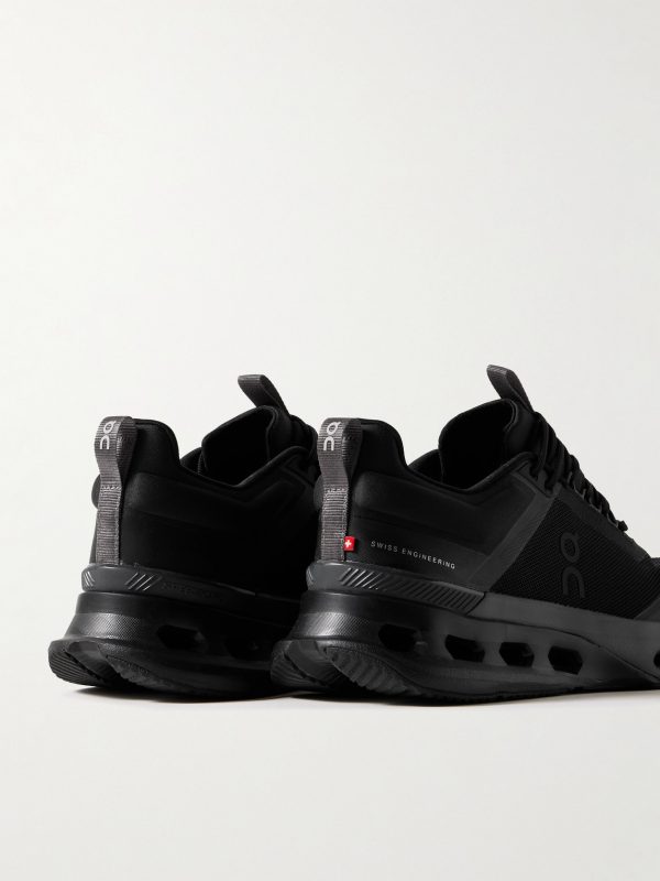 Cloudnova X Rubber-Trimmed Mesh Running Sneakers - BK Cloudnova X Rubber-Trimmed Mesh Running Sneakers - BK