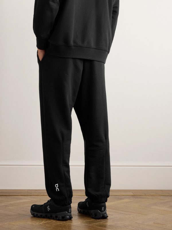 Club Tapered Organic Cotton-Blend Jersey Sweatpants - BK Club Tapered Organic Cotton-Blend Jersey Sweatpants - BK