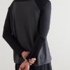 Performance Slim-Fit Stretch Recycled-Jersey and Mesh Top - BK Performance Slim-Fit Stretch Recycled-Jersey and Mesh Top - BK