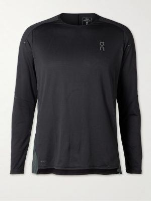 Performance Slim-Fit Stretch Recycled-Jersey and Mesh Top Performance Slim-Fit Stretch Recycled-Jersey and Mesh Top
