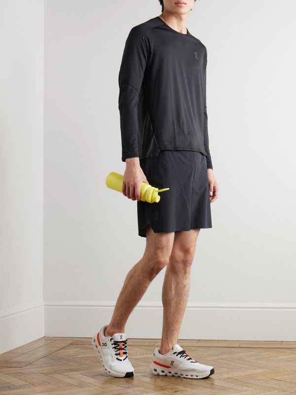 Performance Slim-Fit Stretch Recycled-Jersey and Mesh Top - OU Performance Slim-Fit Stretch Recycled-Jersey and Mesh Top - OU
