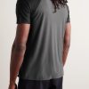 Performance-T Stretch Recycled-Jersey and Mesh T-Shirt - BK
