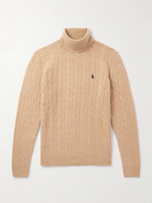 Cable-Knit Wool and Cashmere-Blend Rollneck Sweater Cable-Knit Wool and Cashmere-Blend Rollneck Sweater
